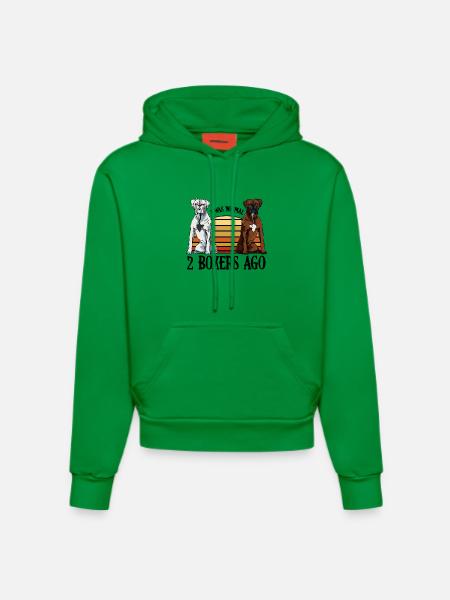 boxer - Organic Fitted Hoodie Made in EU - City Green
