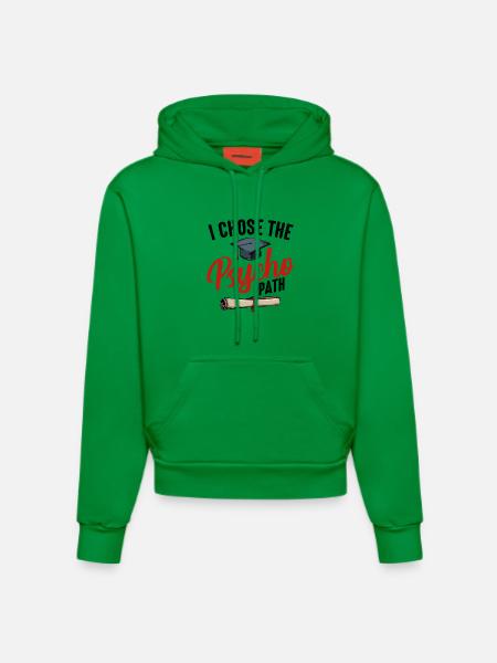 psychologue - Sweat à capuche bio ajusté fabriqué en UE - City Green