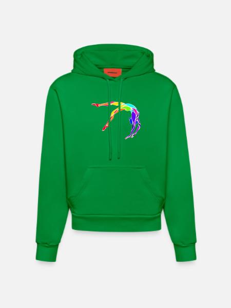 Gymnaste - Sweat à capuche bio ajusté fabriqué en UE - City Green