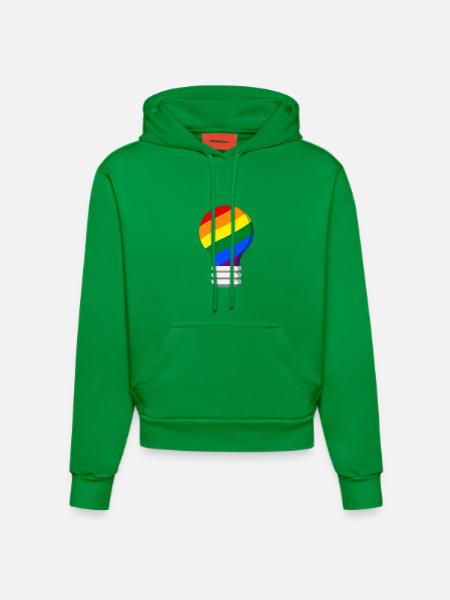 Gay Pride - Organic Fitted Hoodie Made in EU - City Green