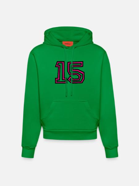 15 - Organic Fitted Hoodie Made in EU - City Green