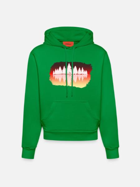 Wald - Forest - Organic Fitted Hoodie Made in EU - City Green