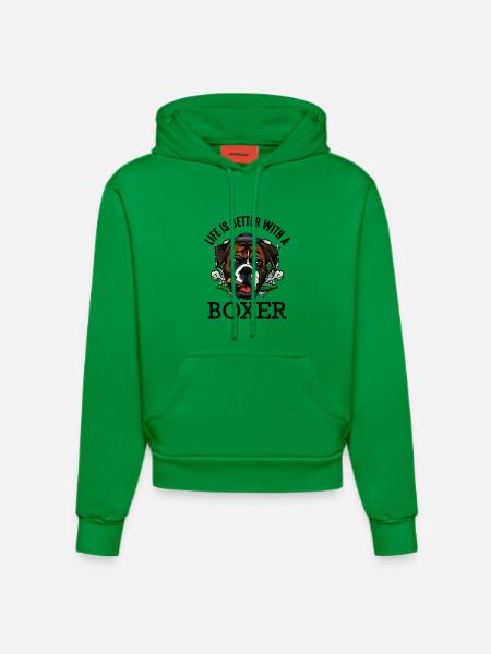 boxeur - Sweat à capuche bio ajusté fabriqué en UE - City Green