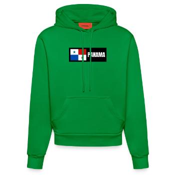 Drapeau du Panama - Sweat à capuche bio ajusté fabriqué en UE - City Green - Devant