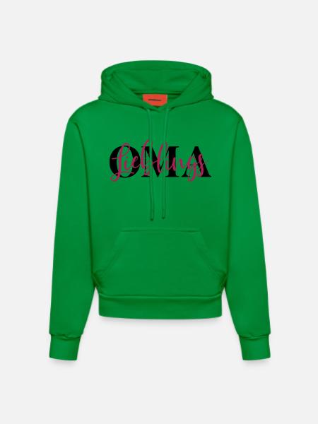 Lieblingsoma Oma - Organic Fitted Hoodie Made in EU - City Green