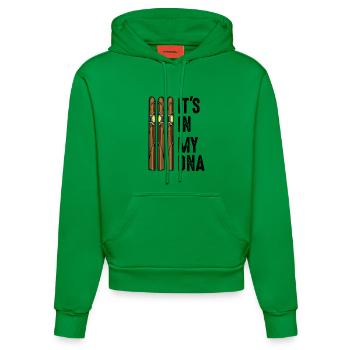 C'est dans mon ADN cigares fumer citation cadeau - Sweat à capuche bio ajusté fabriqué en UE - City Green - Devant