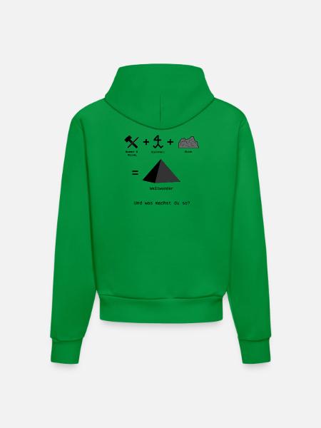 Weltwunder - Organic Fitted Hoodie Made in EU - City Green