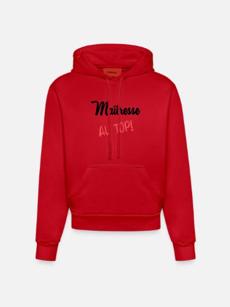 MISTRESS - Organic Fitted Hoodie Made in EU - red