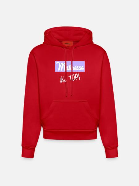 mistress - Organic Fitted Hoodie Made in EU - red