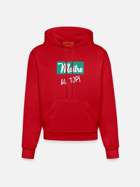 MASTER. MASTER - Organic Fitted Hoodie Made in EU - red