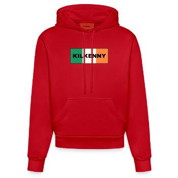 Kilkenny City in irischer Flagge - Organic Fitted Hoodie Made in EU - Rot - Vorne