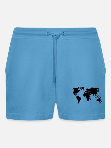 Welt - Organic Relaxed Cropped Shorts Made in EU - Sol Blue