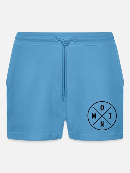 MOIN - Organic Relaxed Cropped Shorts Made in EU -  Sol Blue
