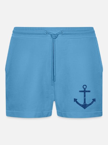 Ancre - Short bio décontracté court fabriqué en UE - Sol Blue