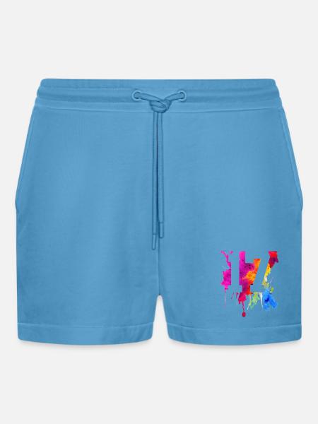 17 YEARS 17TH BIRTHDAY - Organic Relaxed Cropped Shorts Made in EU - Sol Blue