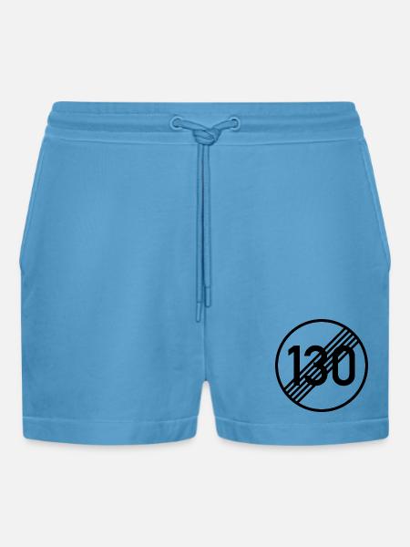 UNLIMITED 130 by Unlimited Apparel - Organic Relaxed Cropped Shorts Made in EU -  Sol Blue