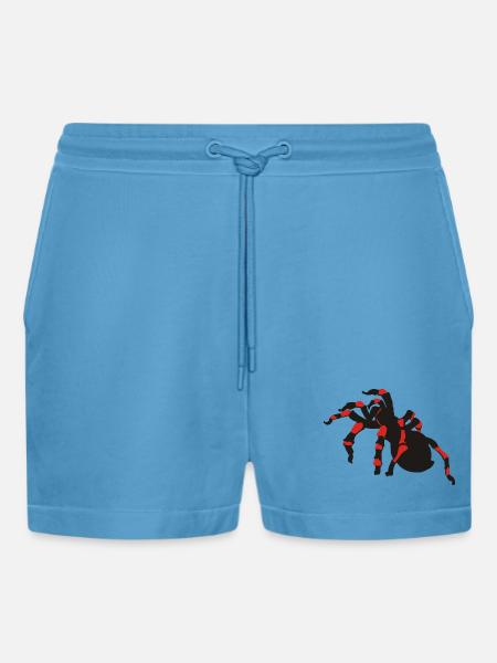 spinnen - Organic Relaxed Cropped Shorts Made in EU - Sol Blue