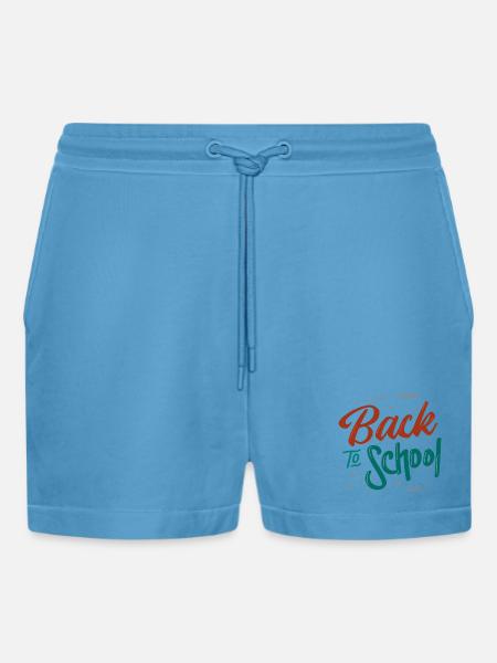 Back to school - Organic Relaxed Cropped Shorts Made in EU - Sol Blue