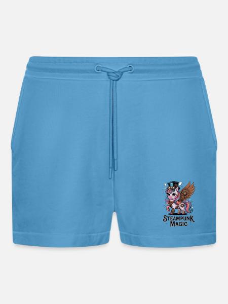 Steampunk-Magie - Organic Relaxed Cropped Shorts Made in EU -  Sol Blue