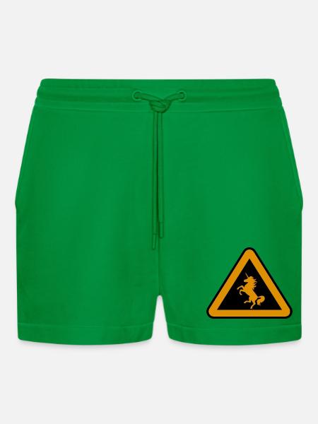 Achtung Einhorn, Gefahr - Organic Relaxed Cropped Shorts Made in EU - City Green