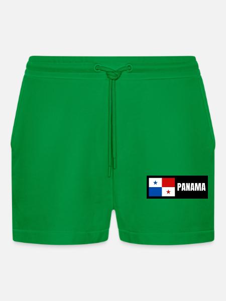 Panama Flagge - Organic Relaxed Cropped Shorts Made in EU - City Green