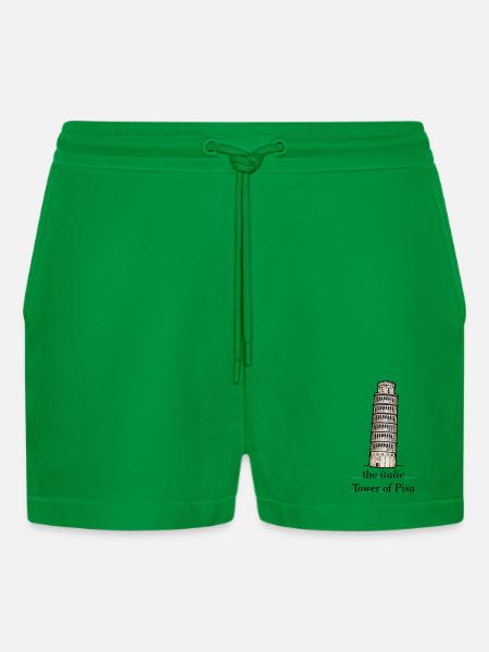 the italic Tower - Organic Relaxed Cropped Shorts Made in EU - City Green