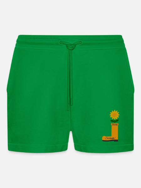 Flower Boots - Organic Relaxed Cropped Shorts Made in EU - City Green