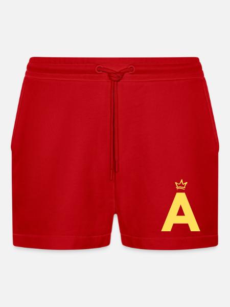 A comme Alvin - Short bio décontracté court fabriqué en UE - rouge