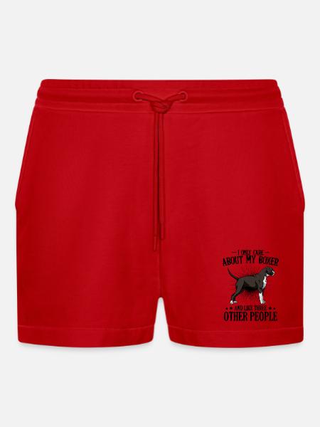 boxeur - Short bio décontracté court fabriqué en UE - rouge