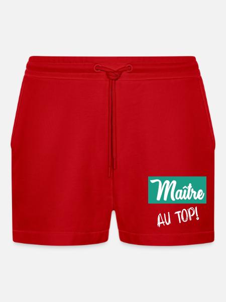 MASTER. MASTER - Organic Relaxed Cropped Shorts Made in EU - red