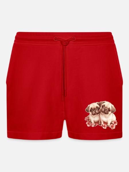 Carlin - Short bio décontracté court fabriqué en UE - rouge