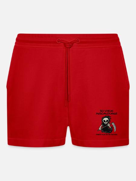 Sensenmann - Organic Relaxed Cropped Shorts Made in EU - Rot