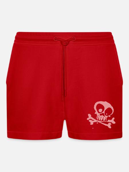 bone - Organic Relaxed Cropped Shorts Made in EU - Rot