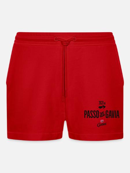 Gavia Pass - Organic Relaxed Cropped Shorts Made in EU - Rot