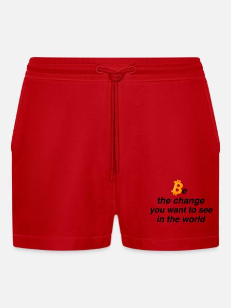 Be the change - Organic Relaxed Cropped Shorts Made in EU - Rot