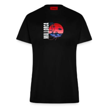 Mallorca Style – Sunset Vibes - Fitted T-Shirt - made by SPREAD - SOLID BLACK - Vorne