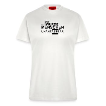 DIE WÜRDE DES MENSCHEN IST UNANTASTBAR - Fitted T-Shirt - made by SPREAD - OFF WHITE - Vorne