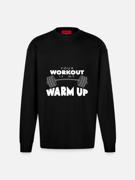 dumbbell - Heavyweight Oversized Organic Longsleeve Shirt Made in EU - SOLID BLACK