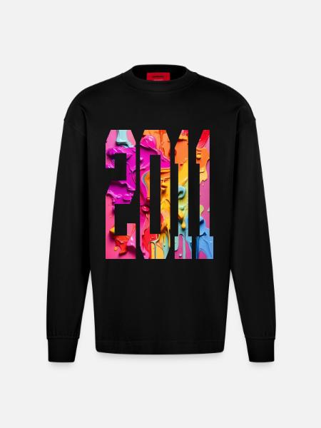 BUNT 15TH BIRTHDAY 2011 - Heavyweight Oversized Organic Longsleeve Shirt Made in EU - SOLID BLACK