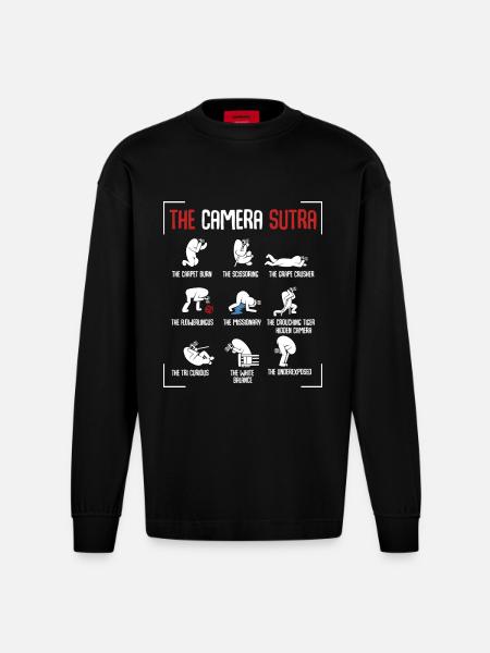 photographer - Heavyweight Oversized Organic Longsleeve Shirt Made in EU - SOLID BLACK