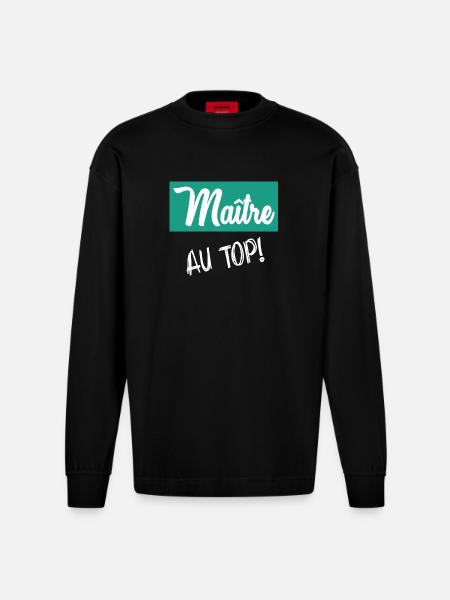 MASTER. MASTER - Heavyweight Oversized Organic Longsleeve Shirt Made in EU - SOLID BLACK