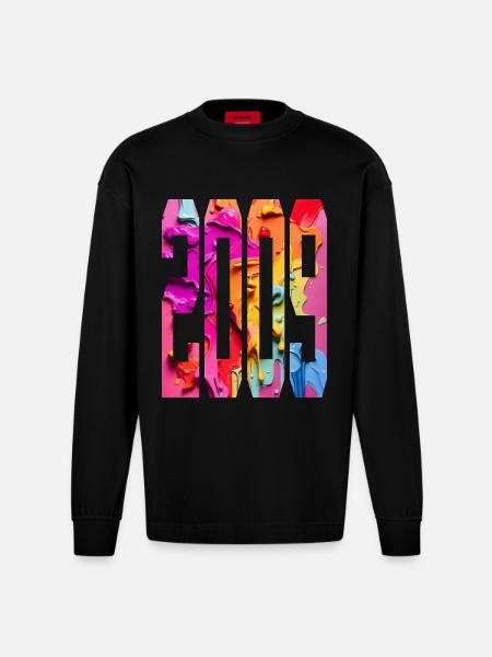 BUNT 17TH BIRTHDAY 2009 - Heavyweight Oversized Organic Longsleeve Shirt Made in EU - SOLID BLACK
