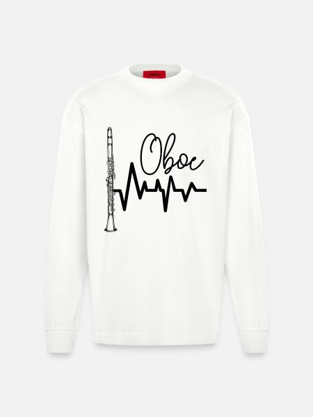 Oboe - Heavyweight Oversized Organic Langarmshirt Made in EU - OFF WHITE