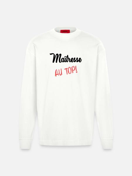 MISTRESS - Heavyweight Oversized Organic Longsleeve Shirt Made in EU - OFF WHITE