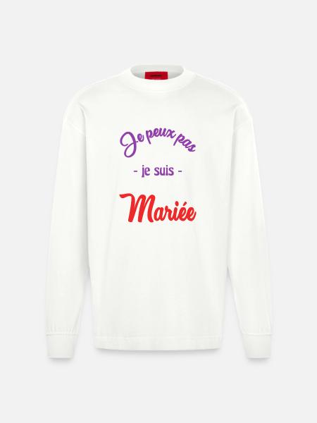 MARIEE. FUTURE MARIEE - Manches longues bio épais oversize fabriqué en UE - OFF WHITE