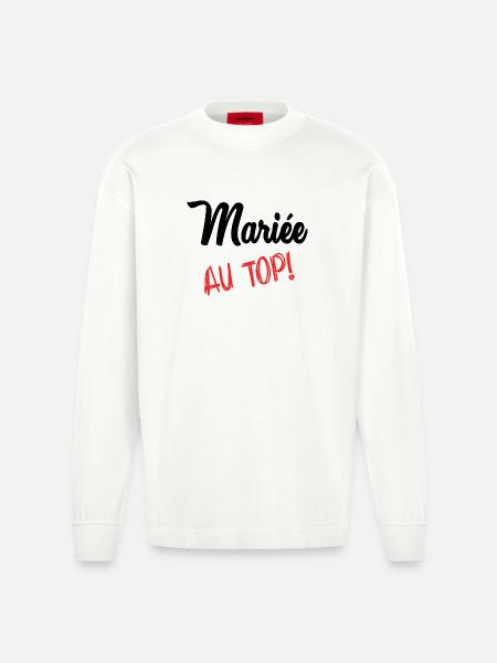FUTURE MARIEE - Manches longues bio épais oversize fabriqué en UE - OFF WHITE