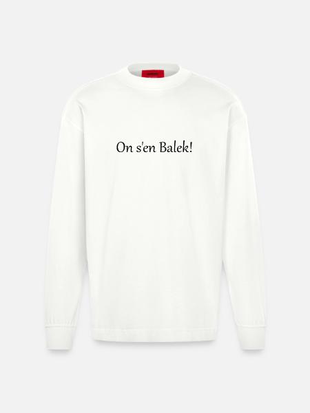 On s'en balek - Manches longues bio épais oversize fabriqué en UE - OFF WHITE