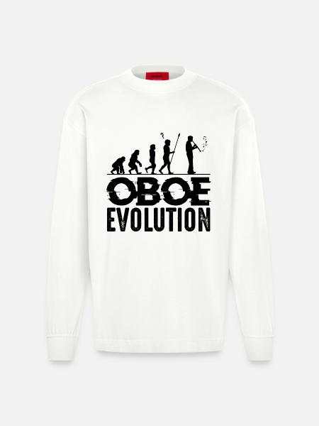 hautbois - Manches longues bio épais oversize fabriqué en UE - OFF WHITE