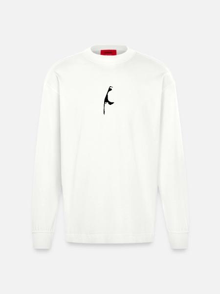 SYLT - Heavyweight Oversized Organic Langarmshirt Made in EU - OFF WHITE