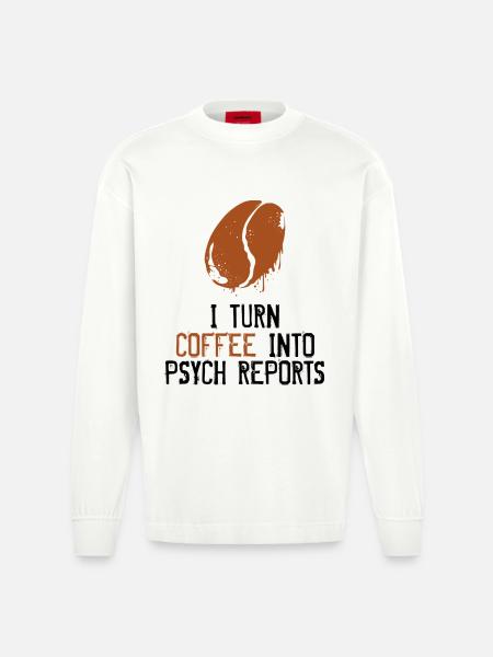 psychologist - Heavyweight Oversized Organic Longsleeve Shirt Made in EU - OFF WHITE